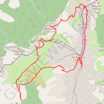 Itinéraire Grande Vire du Pierroux (Devoluy), distance, dénivelé, altitude, carte, profil, trace GPS