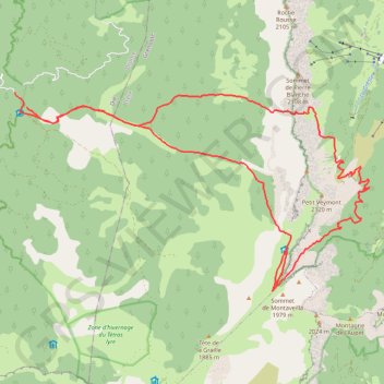Itinéraire Tour du Veymont, distance, dénivelé, altitude, carte, profil, trace GPS