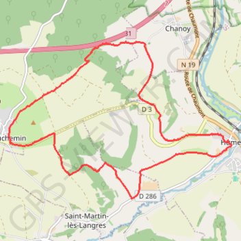 Itinéraire Rando Humes Bois de Valdonnes, distance, dénivelé, altitude, carte, profil, trace GPS