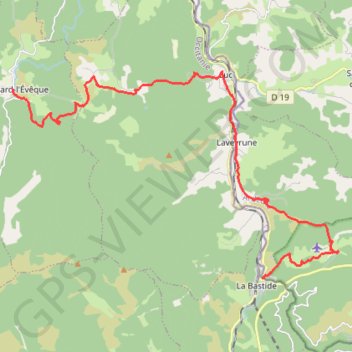 Itinéraire Cheylard-La Bastide Puylaurent, distance, dénivelé, altitude, carte, profil, trace GPS