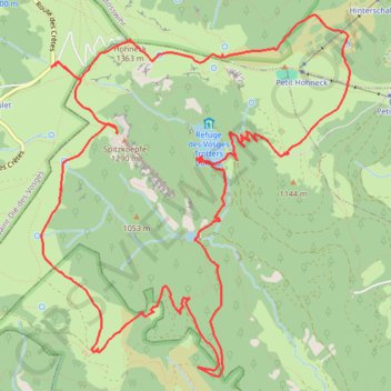 Itinéraire Autour du Hohneck, distance, dénivelé, altitude, carte, profil, trace GPS