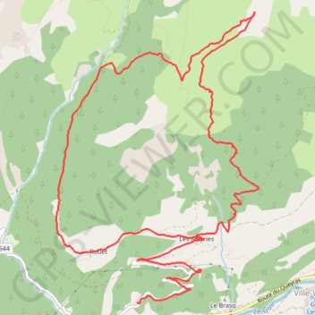 Itinéraire Au dessus du Col de la Creche, distance, dénivelé, altitude, carte, profil, trace GPS