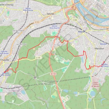 Itinéraire Randonnée des terrasses de l'observatoire, distance, dénivelé, altitude, carte, profil, trace GPS