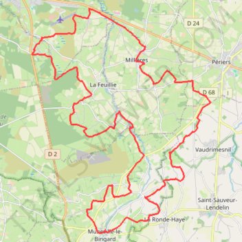Itinéraire 1 - An 25 Grand 44, distance, dénivelé, altitude, carte, profil, trace GPS
