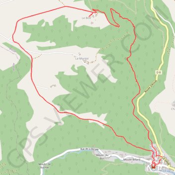 Itinéraire La Ferme du Bos - Blesle, distance, dénivelé, altitude, carte, profil, trace GPS