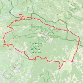 Itinéraire tour du Ventoux par col de Veaux et col de la Madeleine, distance, dénivelé, altitude, carte, profil, trace GPS