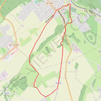 Itinéraire Circuit de Cumont - Eu, distance, dénivelé, altitude, carte, profil, trace GPS