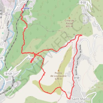 Itinéraire Circuit de Lourquière, distance, dénivelé, altitude, carte, profil, trace GPS