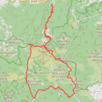 Itinéraire Lac de l'Ecureuil depuis le 06, distance, dénivelé, altitude, carte, profil, trace GPS