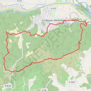 Itinéraire Autour de la Roque d'Antheron, distance, dénivelé, altitude, carte, profil, trace GPS