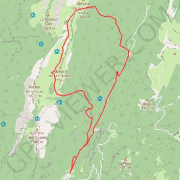 Itinéraire Chartreuse - Hurtières, distance, dénivelé, altitude, carte, profil, trace GPS