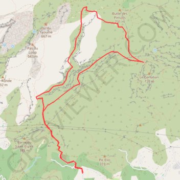 Itinéraire Garlaban, distance, dénivelé, altitude, carte, profil, trace GPS