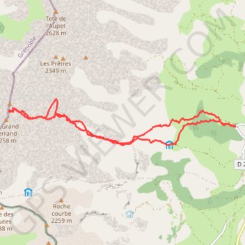 Itinéraire Grand Ferrand, distance, dénivelé, altitude, carte, profil, trace GPS