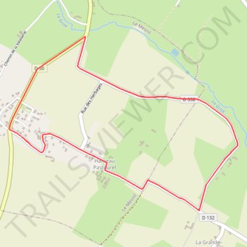Itinéraire Le Mesnil, distance, dénivelé, altitude, carte, profil, trace GPS