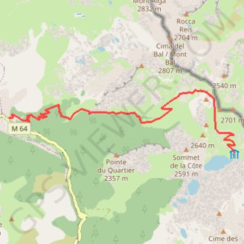 Itinéraire Lacs de Vens - retour le Pra, distance, dénivelé, altitude, carte, profil, trace GPS