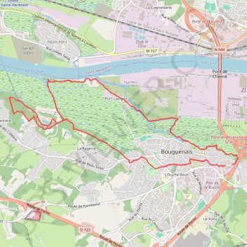 Itinéraire Bouguenais - La Roche Ballue, distance, dénivelé, altitude, carte, profil, trace GPS