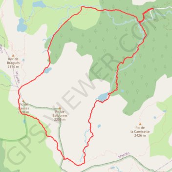 Itinéraire Étang de Balbonne et étang de l'Estagnet, distance, dénivelé, altitude, carte, profil, trace GPS
