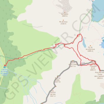 Itinéraire Les pics d'Arriel, distance, dénivelé, altitude, carte, profil, trace GPS