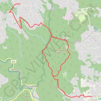 Itinéraire La Colle-sur-Loup - Tourrettes-sur-Loup, distance, dénivelé, altitude, carte, profil, trace GPS