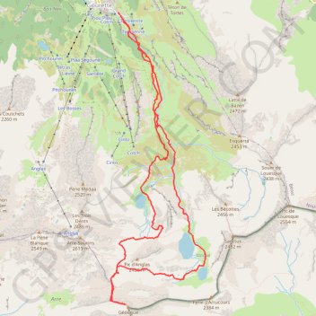 Itinéraire Géougue d'arre, distance, dénivelé, altitude, carte, profil, trace GPS