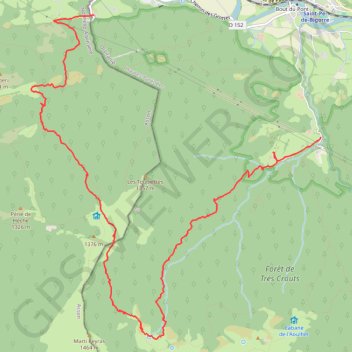Itinéraire MONJOUSTE-PEYRAS, distance, dénivelé, altitude, carte, profil, trace GPS