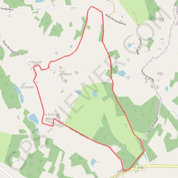 Itinéraire Chemin de la Diligence - Saint-Cyr-les-Champagnes, distance, dénivelé, altitude, carte, profil, trace GPS