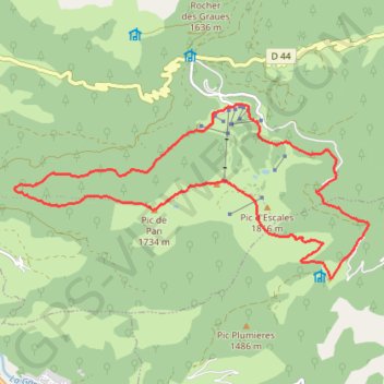 Itinéraire Crêtes du Mourtis, distance, dénivelé, altitude, carte, profil, trace GPS
