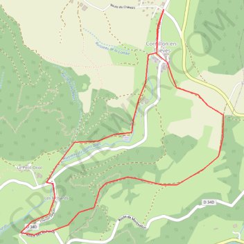 Itinéraire Le Serre des 9 églises - Le Grand Oriol, distance, dénivelé, altitude, carte, profil, trace GPS