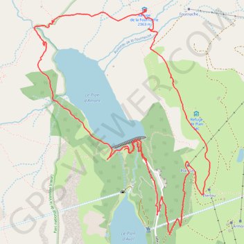 Itinéraire Valfrejus - Plan d'amont, distance, dénivelé, altitude, carte, profil, trace GPS