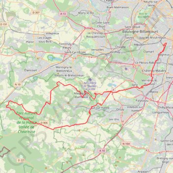 Itinéraire Montrouge Cyclisme, distance, dénivelé, altitude, carte, profil, trace GPS