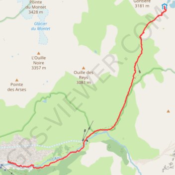 Itinéraire Bonneval Refuge Carro, distance, dénivelé, altitude, carte, profil, trace GPS