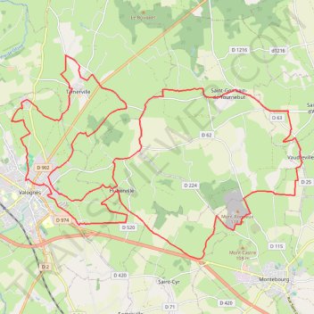 Itinéraire 2 - RAN37.25ok, distance, dénivelé, altitude, carte, profil, trace GPS