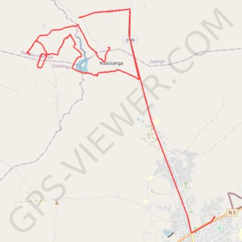 Itinéraire Burkina Faso - Ziniare - 2016/10/24, distance, dénivelé, altitude, carte, profil, trace GPS
