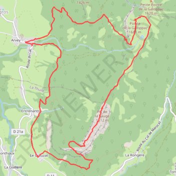 Itinéraire Pointe de la Galoppe et pic de la Sauge par des sentiers secrets - Puygros, distance, dénivelé, altitude, carte, profil, trace GPS