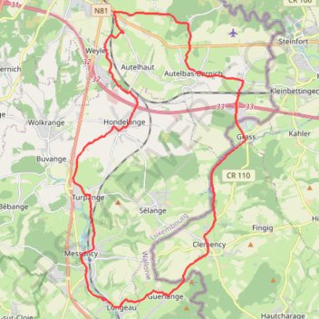 Itinéraire Florancy 31 kms, distance, dénivelé, altitude, carte, profil, trace GPS