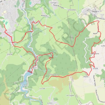Itinéraire La Castelneuvienne - Châteauneuf, distance, dénivelé, altitude, carte, profil, trace GPS