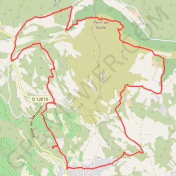 Itinéraire La Livinière - les meules de Calamiac - Centeilles, distance, dénivelé, altitude, carte, profil, trace GPS