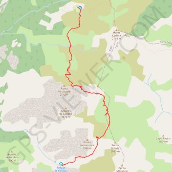 Itinéraire Refuge d'Ortu di u Piobbu, distance, dénivelé, altitude, carte, profil, trace GPS