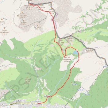 Itinéraire Chapelle - Cornettes de Bise, distance, dénivelé, altitude, carte, profil, trace GPS