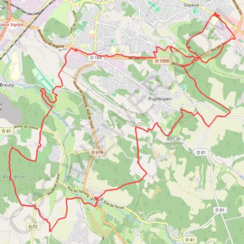 Itinéraire pousse cailloux 36km 2021, distance, dénivelé, altitude, carte, profil, trace GPS