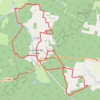 Itinéraire Au fil des chemins d'Ecouves - Des Chapelles, distance, dénivelé, altitude, carte, profil, trace GPS