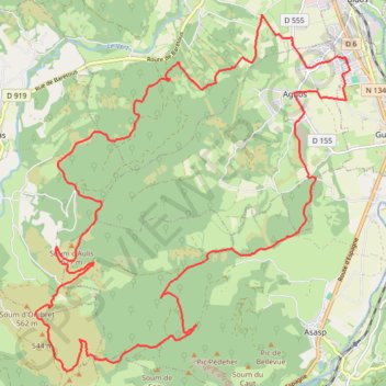 Itinéraire Bugangue Urdache Etche St Pee 30km, distance, dénivelé, altitude, carte, profil, trace GPS