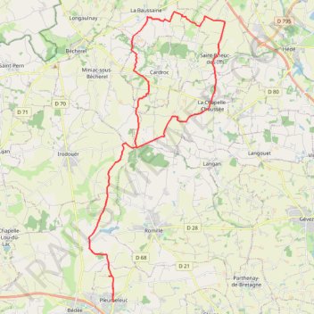 Itinéraire 40 km, distance, dénivelé, altitude, carte, profil, trace GPS