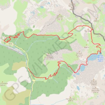 Itinéraire Lac de Vens du Pra au bas des cascades, distance, dénivelé, altitude, carte, profil, trace GPS