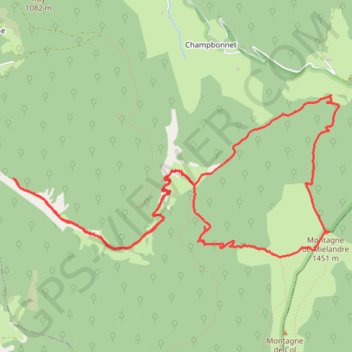 Itinéraire La Montagne de Miélandre Sommet Nord, distance, dénivelé, altitude, carte, profil, trace GPS