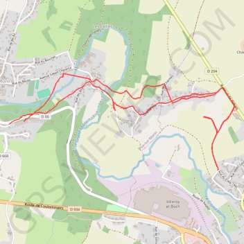 Itinéraire Début circuit Jouy sur Morin, distance, dénivelé, altitude, carte, profil, trace GPS