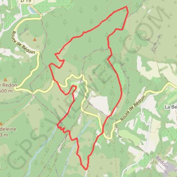 Itinéraire Rando contreforts du ventoux, distance, dénivelé, altitude, carte, profil, trace GPS