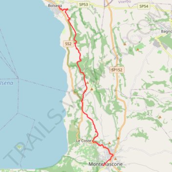Itinéraire tappa-39-da-bolsena-montefiascone, distance, dénivelé, altitude, carte, profil, trace GPS