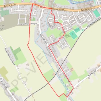 Itinéraire Chemin de l'Alloeu - Sailly-sur-la-Lys, distance, dénivelé, altitude, carte, profil, trace GPS