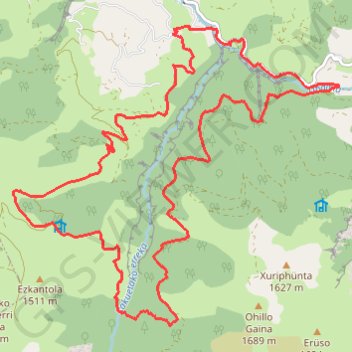Itinéraire Gorges de Kakouetta, distance, dénivelé, altitude, carte, profil, trace GPS